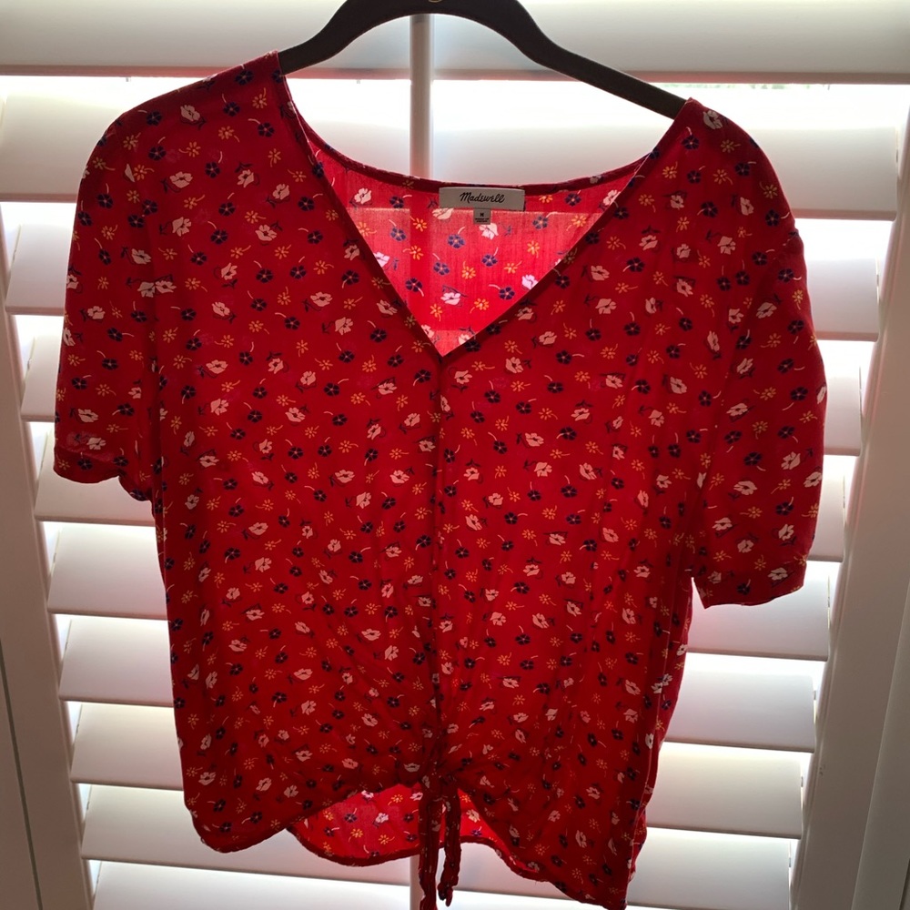 madewell floral blouse